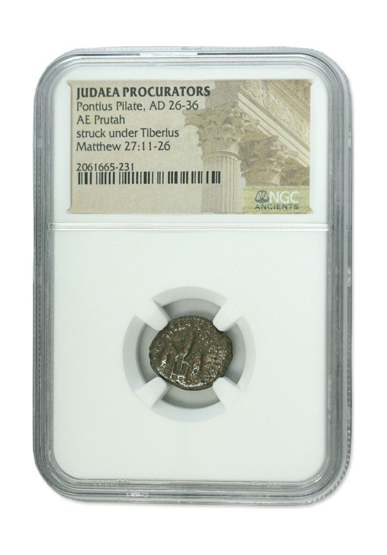 Pontius Pilate Judaea AE Prutah (AD 26-36) NGC