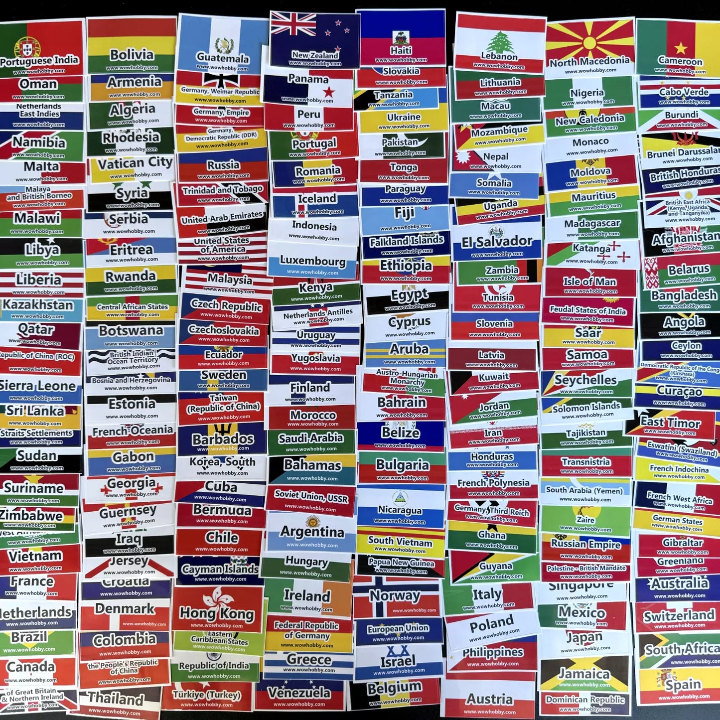 250 Mini Country Flags for Binders