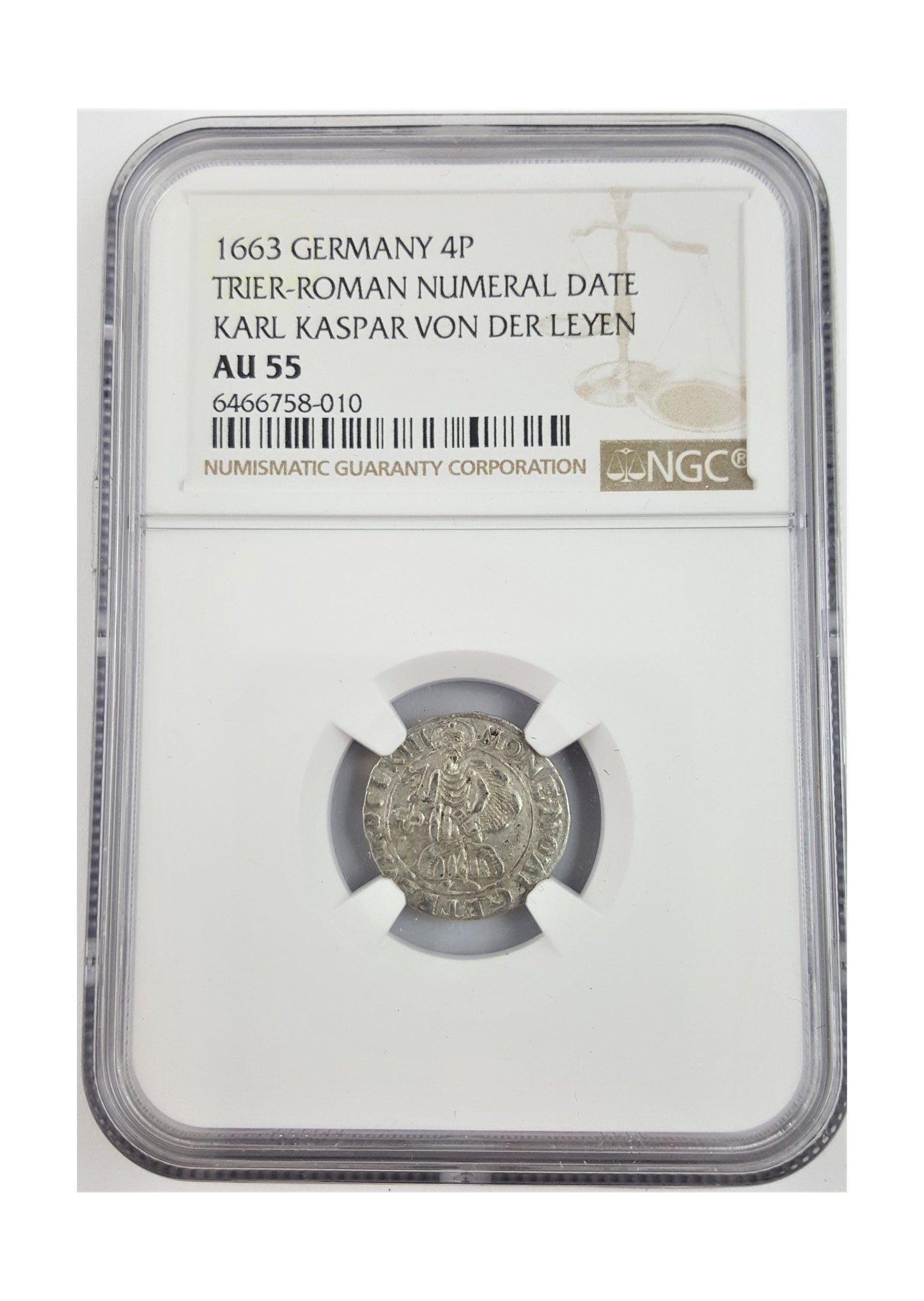 Germany 4 Pfennig (1652–1673) – Archbishopric of Trier, NGC Certified
