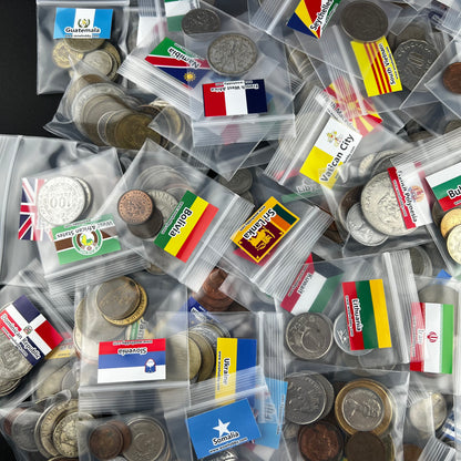 500-1500 Different World Coins – Organized by Country (No Repeats)