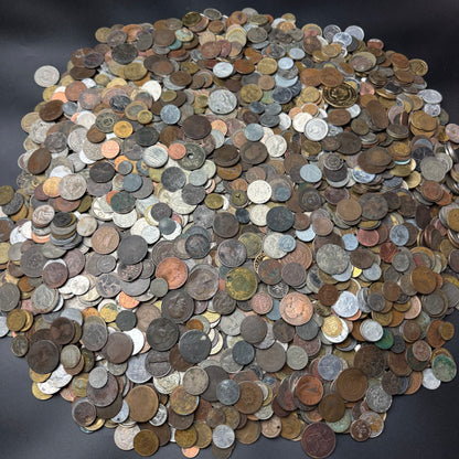 Bulk Lot of Damaged, Cull Foreign Coins and US Tokens