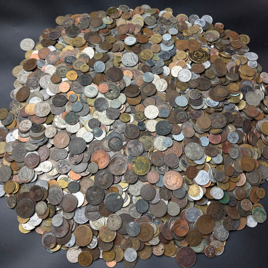 Bulk Lot of Damaged, Cull Foreign Coins and US Tokens