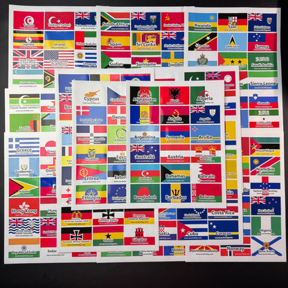 250 Mini Country Flags for Binders