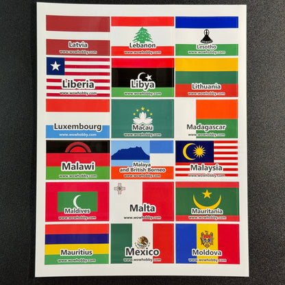 250 Mini Country Flags for Binders