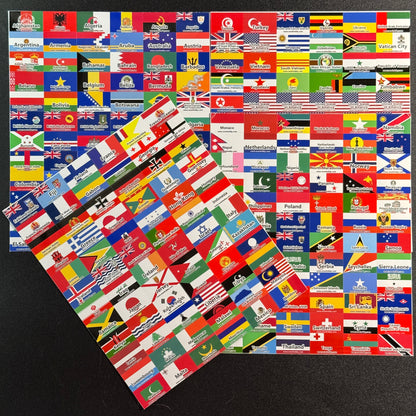 250 Mini Country Flags for Binders