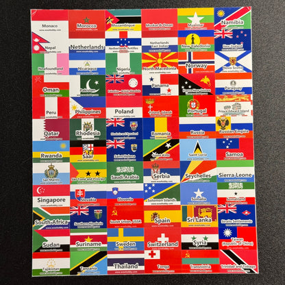 250 Mini Country Flags for Binders