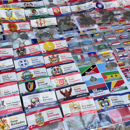 500-2000 World Coins – Organized by Country (Some Repeats)