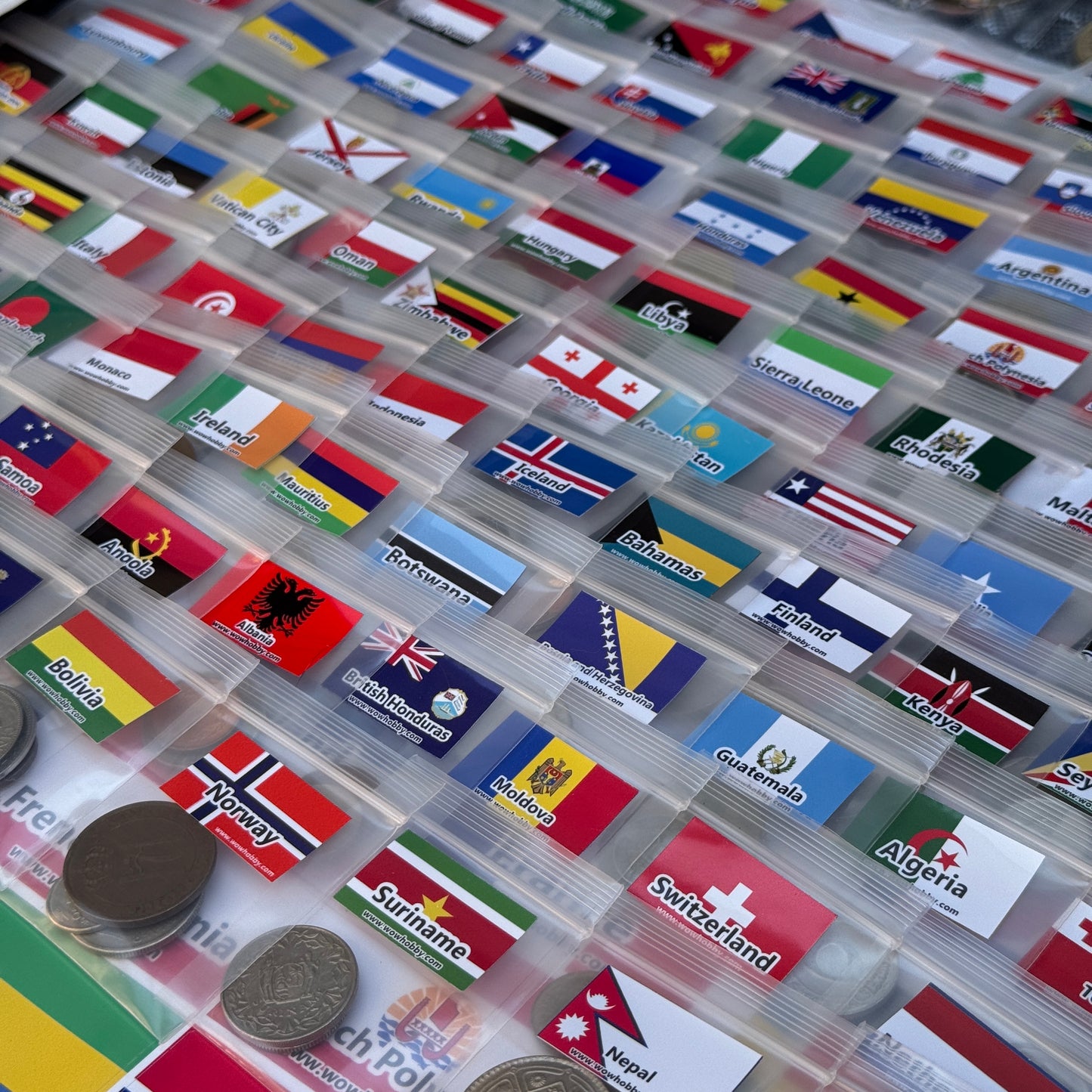 500-2000 World Coins – Organized by Country (Some Repeats)