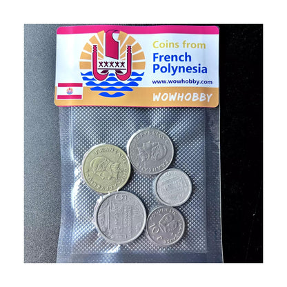French Polynesia 5 Random Coins