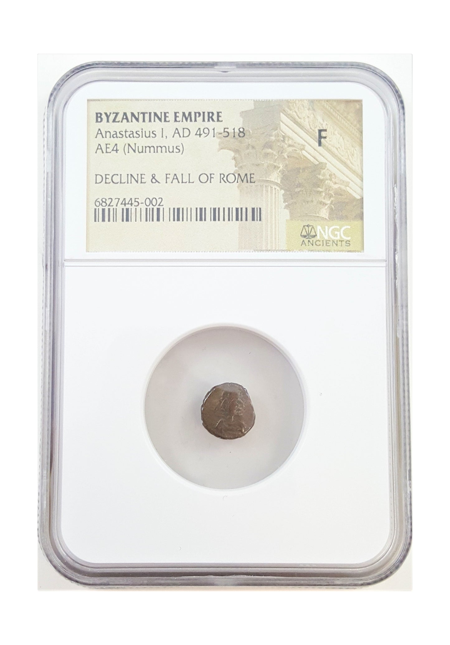 Roman Bronze AE4 Of Anastasius I (AD 491–518) NGC