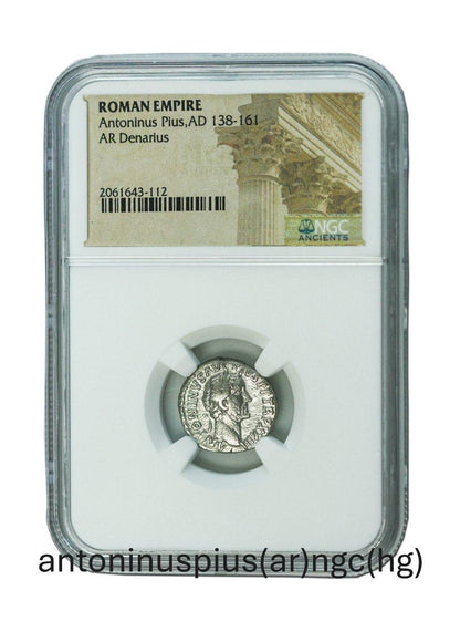 Antoninus Pius Roman Silver Denarius (AD 138-161) NGC