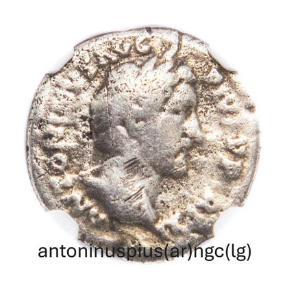 Antoninus Pius Roman Silver Denarius (AD 138-161) NGC