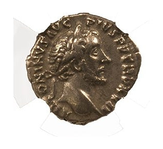 Antoninus Pius Roman Silver Denarius (AD 138-161) NGC