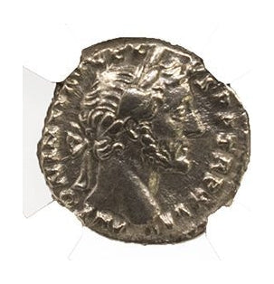 Antoninus Pius Roman Silver Denarius (AD 138-161) NGC