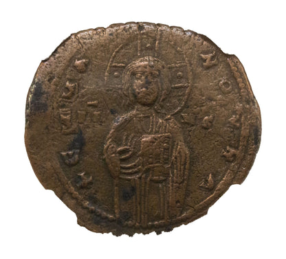 Byzantine AE2 Anonymous Folles with Bust of Christ (976-1025 CE) NGC