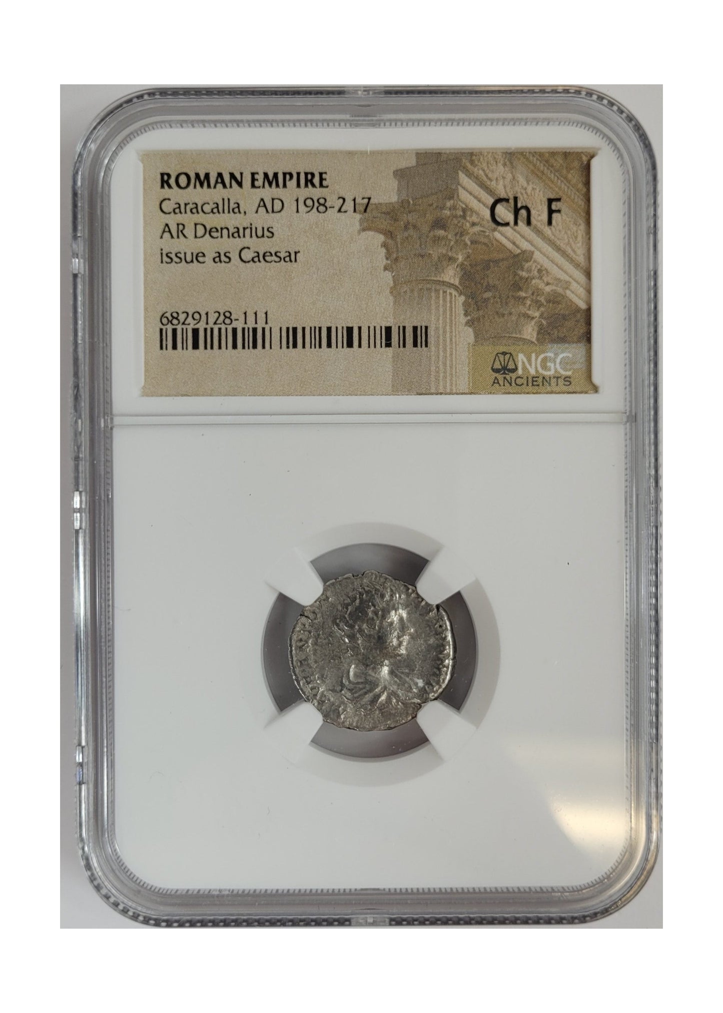 Caracalla Roman Silver Denarius (AD 198-217) NGC