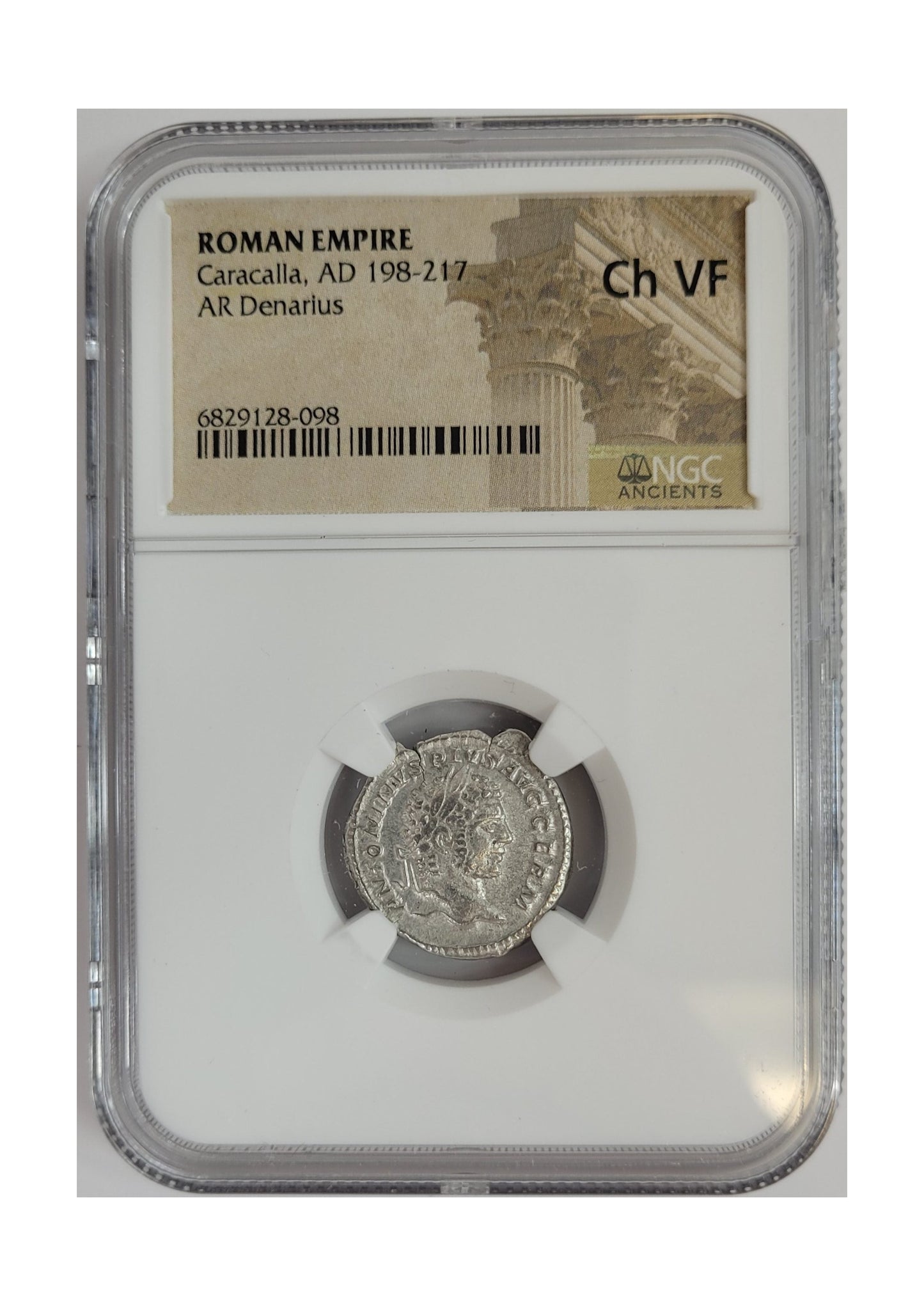 Caracalla Roman Silver Denarius (AD 198-217) NGC