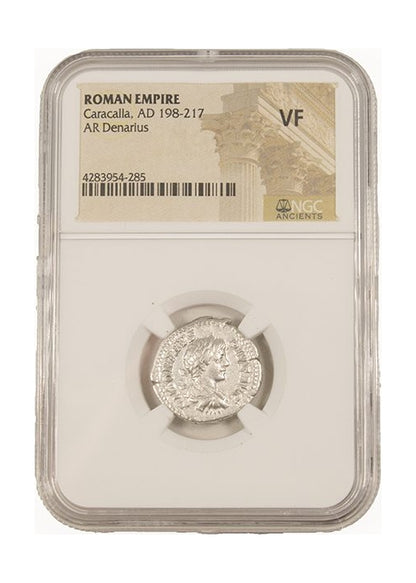 Caracalla Roman Silver Denarius (AD 198-217) NGC