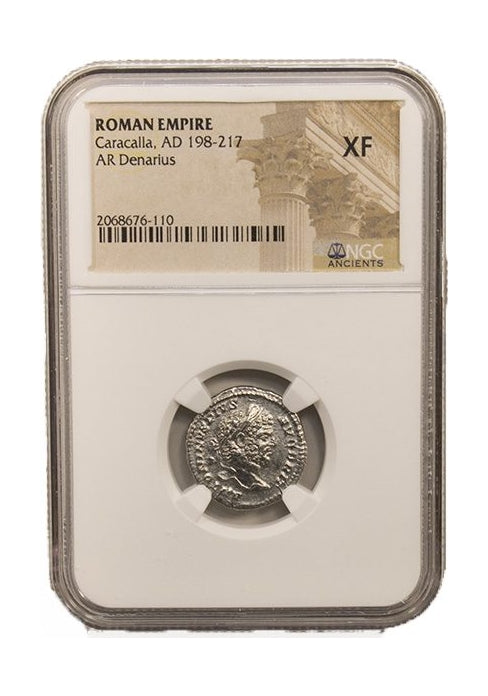 Caracalla Roman Silver Denarius (AD 198-217) NGC