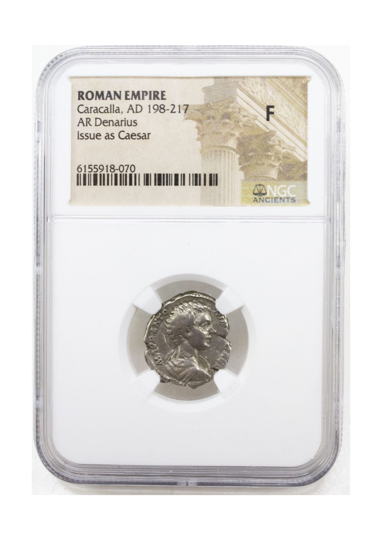 Caracalla Roman Silver Denarius (AD 198-217) NGC