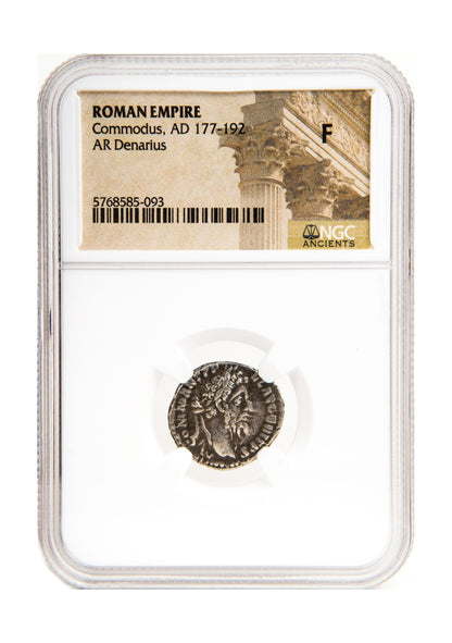 Commodus Roman Silver Denarius (AD 177-192) NGC