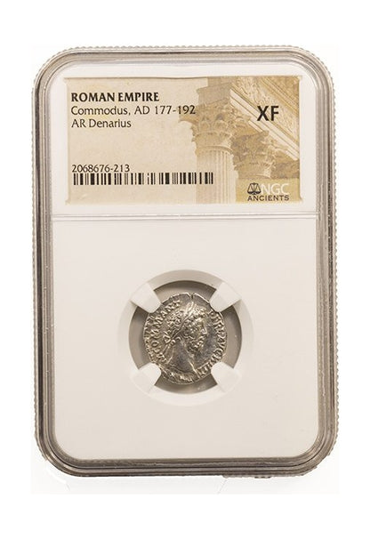 Commodus Roman Silver Denarius (AD 177-192) NGC