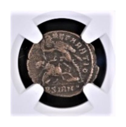 Roman Bronze AE3 Of Constantius II (AD 337–361) NGC – Fallen Horseman Reverse