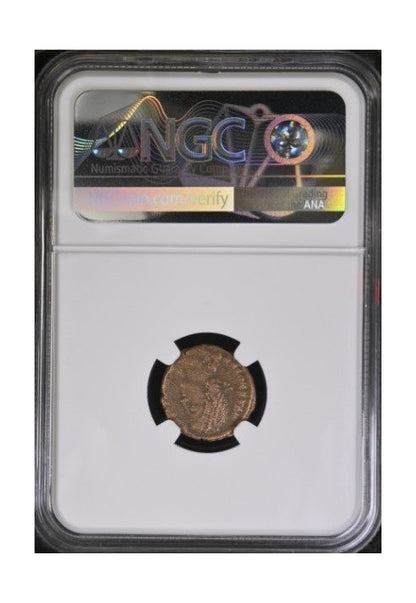 Roman Bronze AE3 Of Constantius II (AD 337–361) NGC – Fallen Horseman Reverse