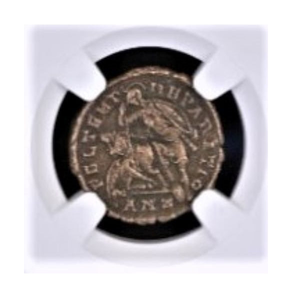 Roman Bronze AE3 Of Constantius II (AD 337–361) NGC – Fallen Horseman Reverse