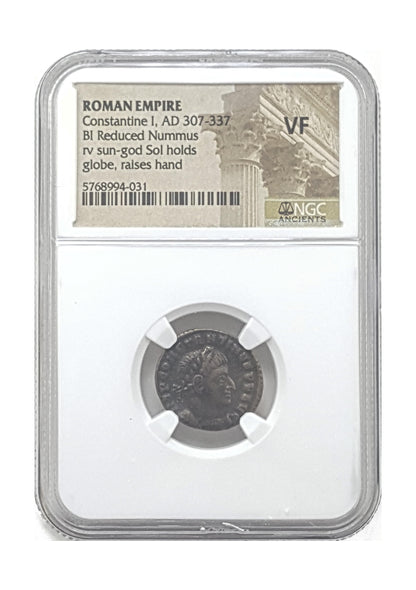 Constantine I, The Great (Sol Invictus) Roman AE (AD 272–337) NGC