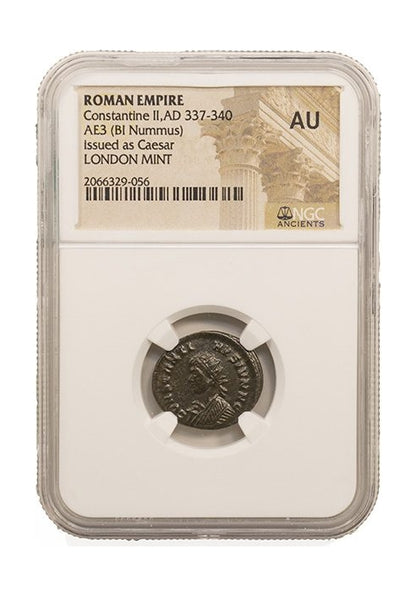 Constantine II Roman AE (AD 316-340) NGC – London Mint