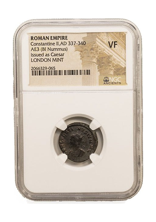 Constantine II Roman AE (AD 316-340) NGC – London Mint