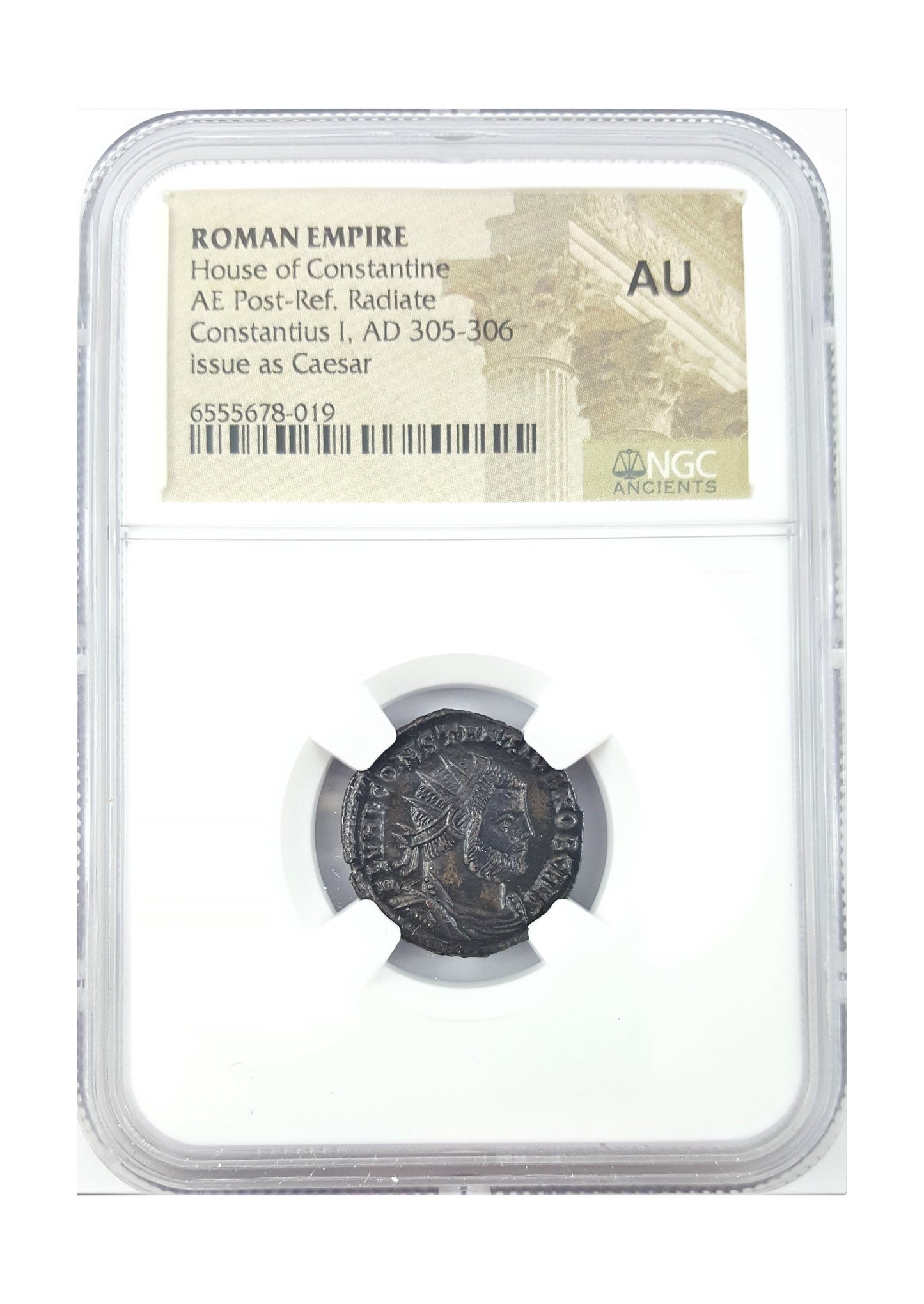Roman Bronze AE3 Of Constantius I Chlorus (AD 293–306) NGC