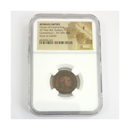 Roman Bronze AE3 Of Constantius I Chlorus (AD 293–306) NGC