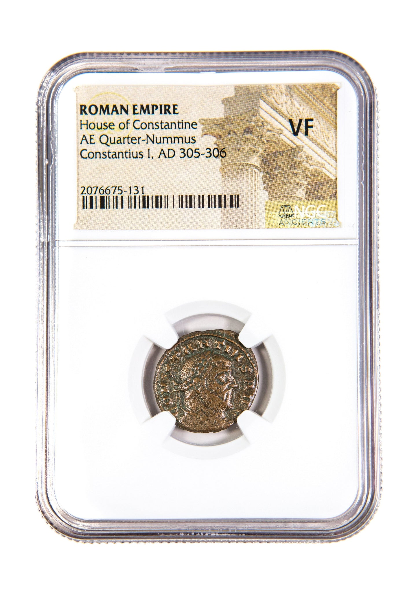 Roman Bronze AE3 Of Constantius I Chlorus (AD 293–306) NGC