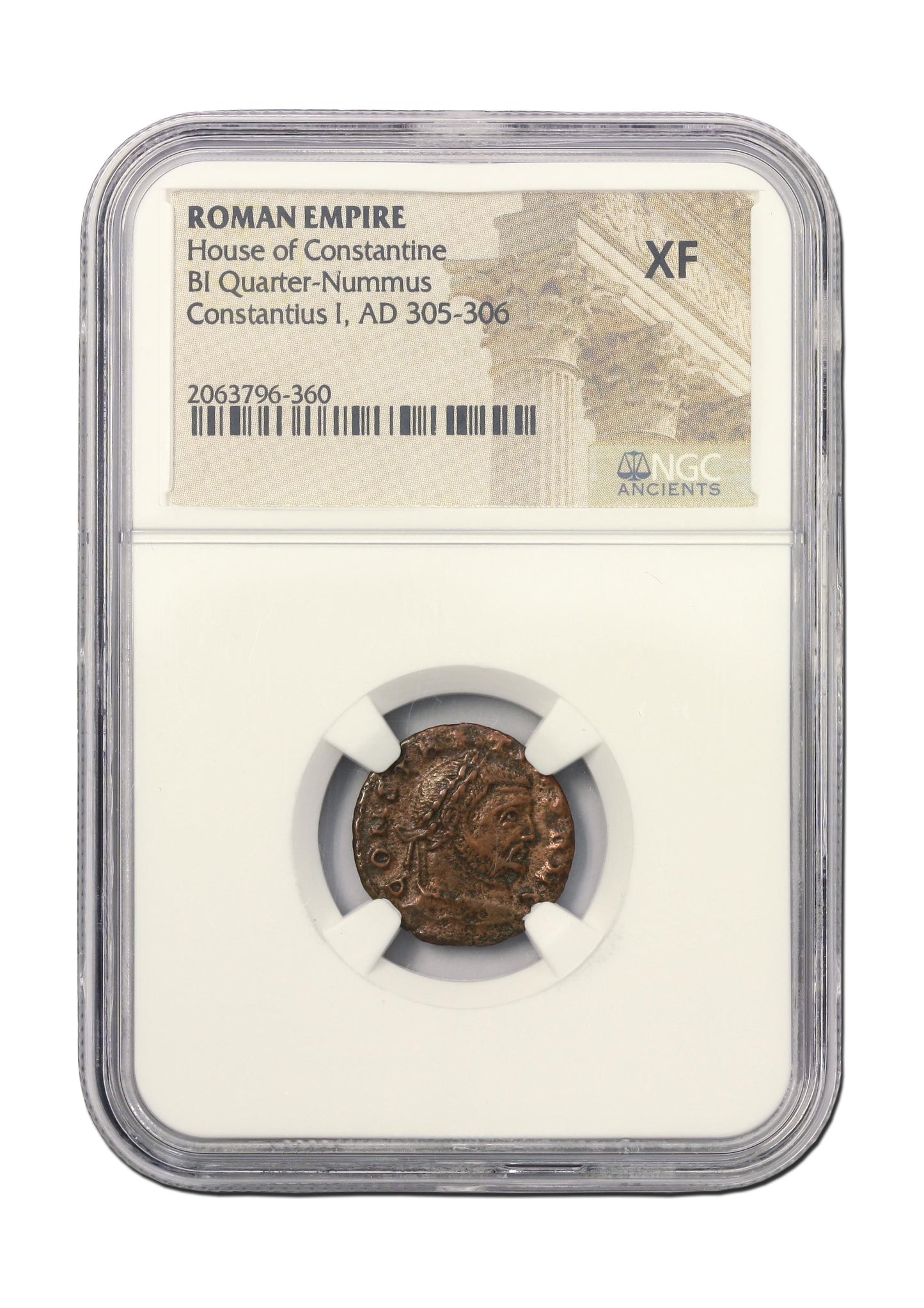 Roman Bronze AE3 Of Constantius I Chlorus (AD 293–306) NGC