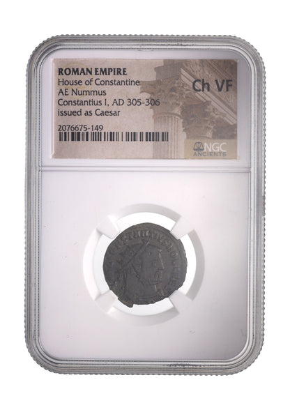 Roman Bronze AE3 Of Constantius I Chlorus (AD 293–306) NGC