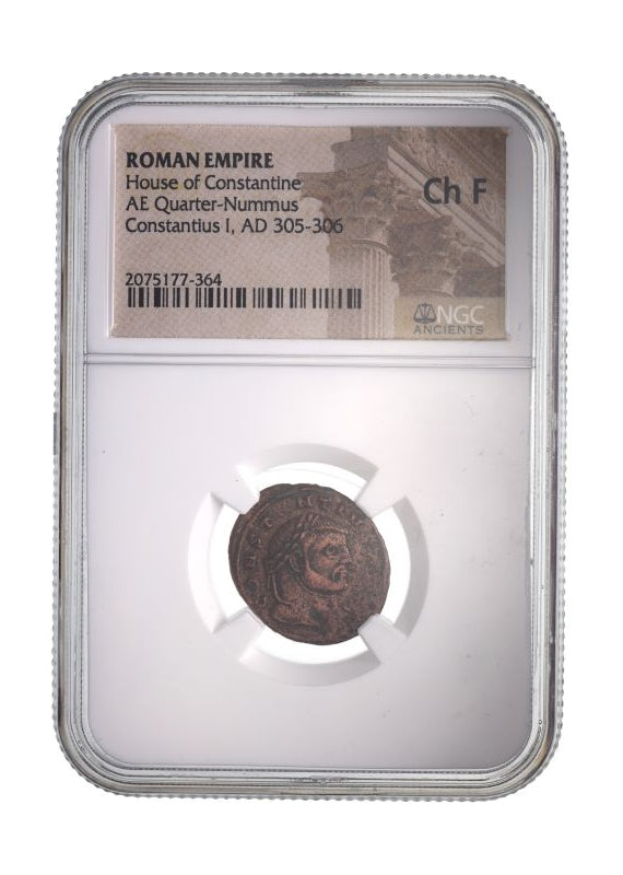 Constantius I Chlorus Roman AE3 Quarter-Nummus (AD 293-306) NGC