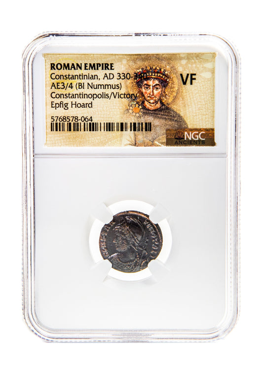 Constantinopolis Roman AE (AD 330-346) Epfig Hoard NGC