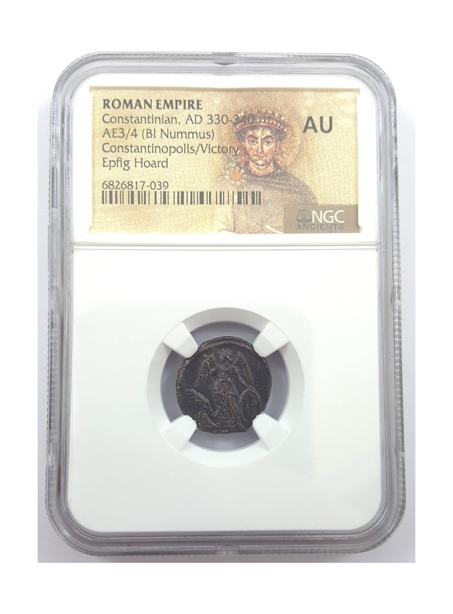 Constantinopolis Roman AE (AD 330-346) Epfig Hoard NGC