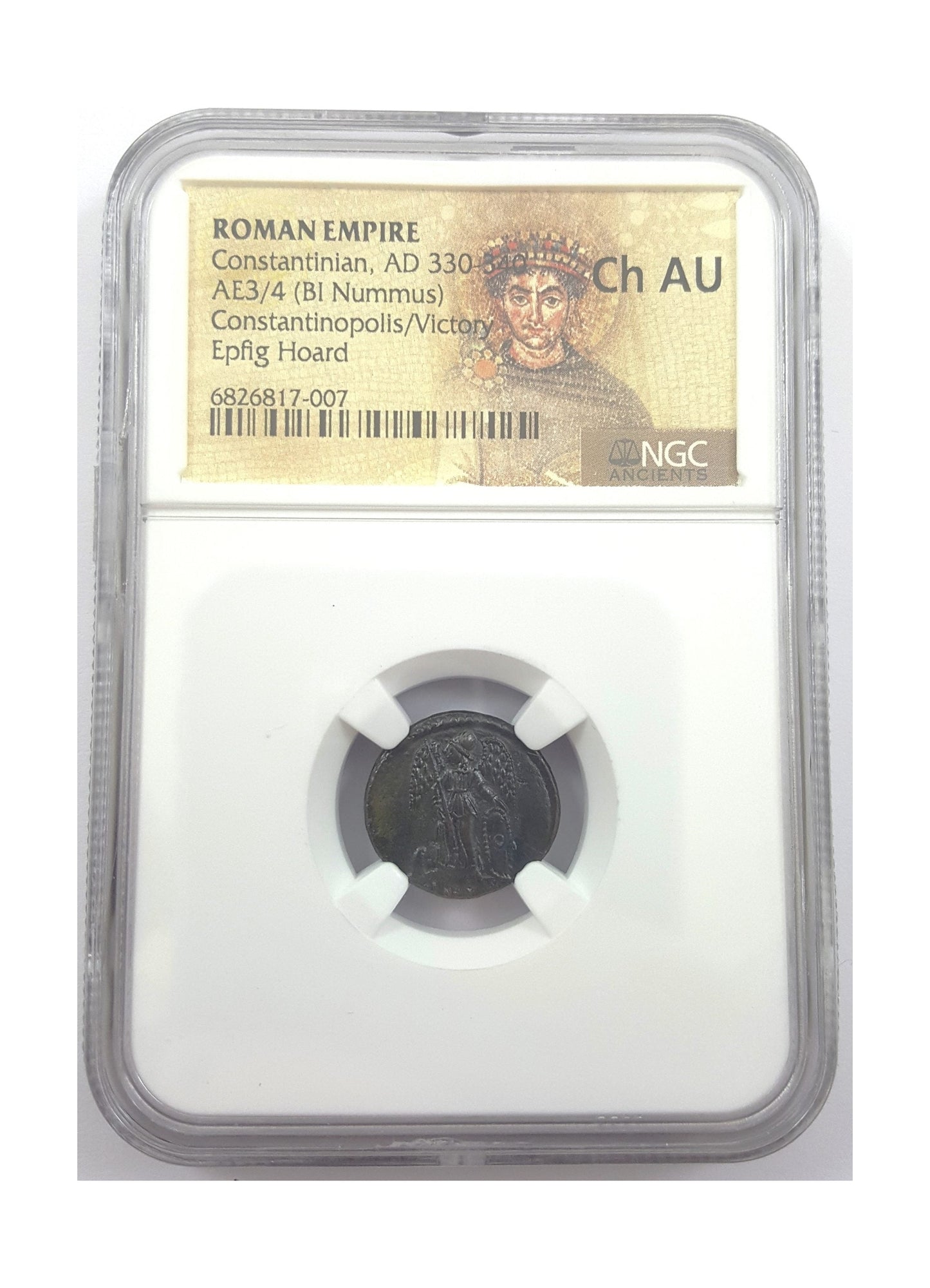 Constantinopolis Roman AE (AD 330-346) Epfig Hoard NGC