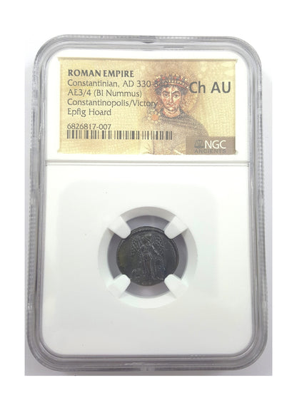 Constantinopolis Roman AE (AD 330-346) Epfig Hoard NGC