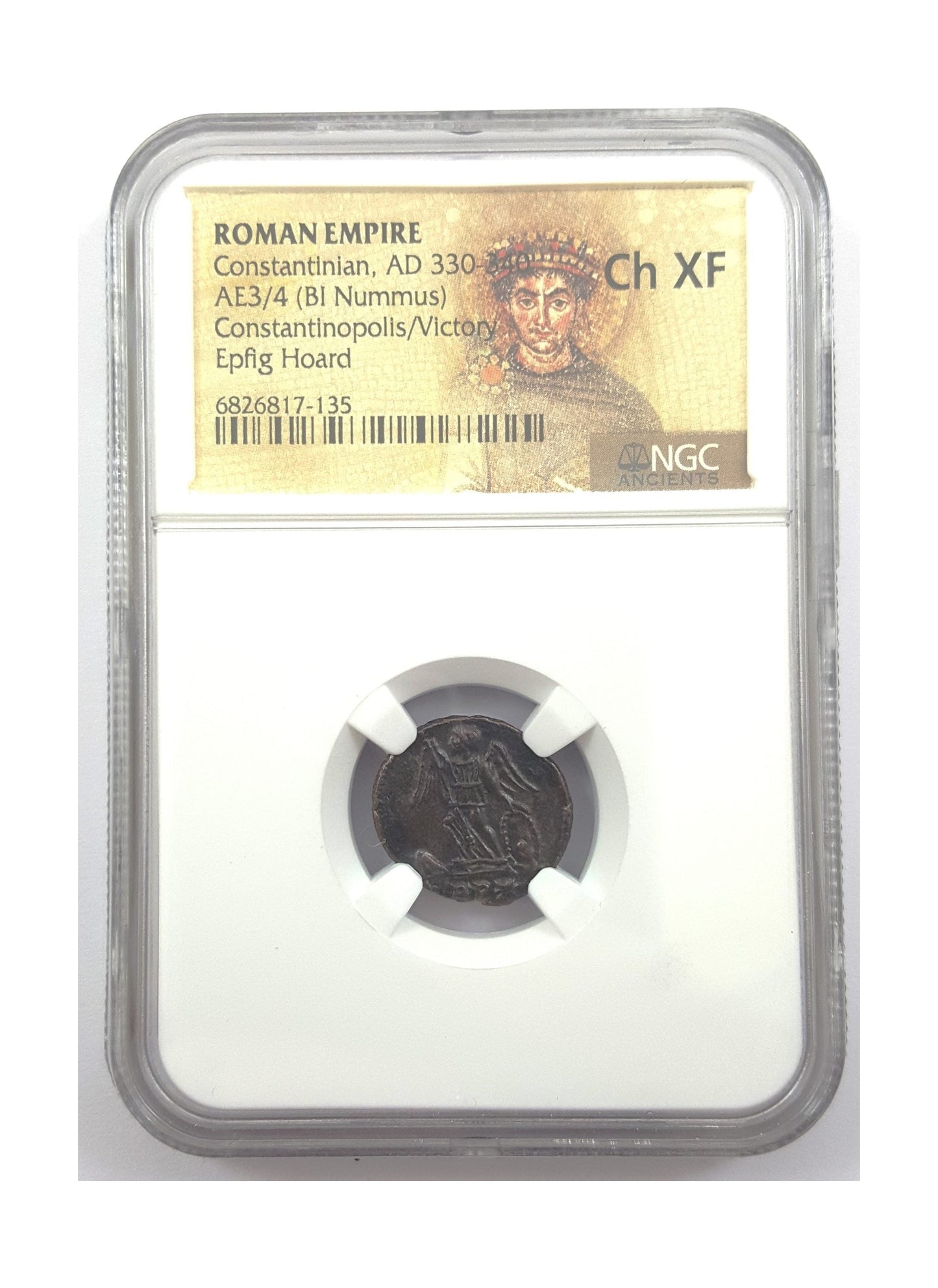 Constantinopolis Roman AE (AD 330-346) Epfig Hoard NGC