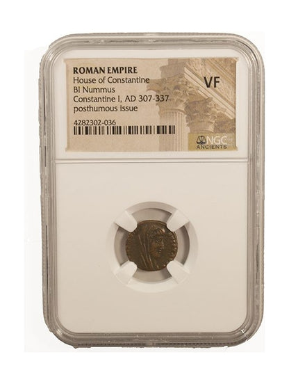 Roman Bronze AE4 Of Constantine I (Posthumous, AD 337–340) NGC
