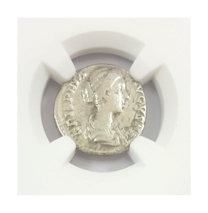 Crispina Roman AR Denarius (AD 178-182) NGC