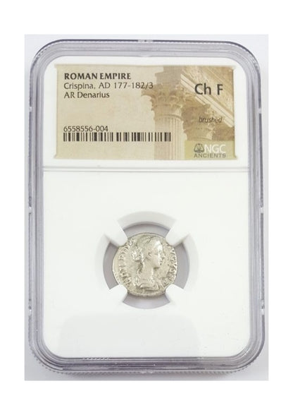 Crispina Roman AR Denarius (AD 178-182) NGC