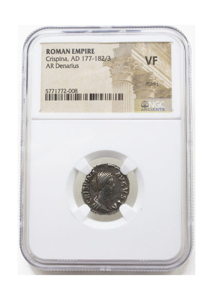 Crispina Roman AR Denarius (AD 178-182) NGC