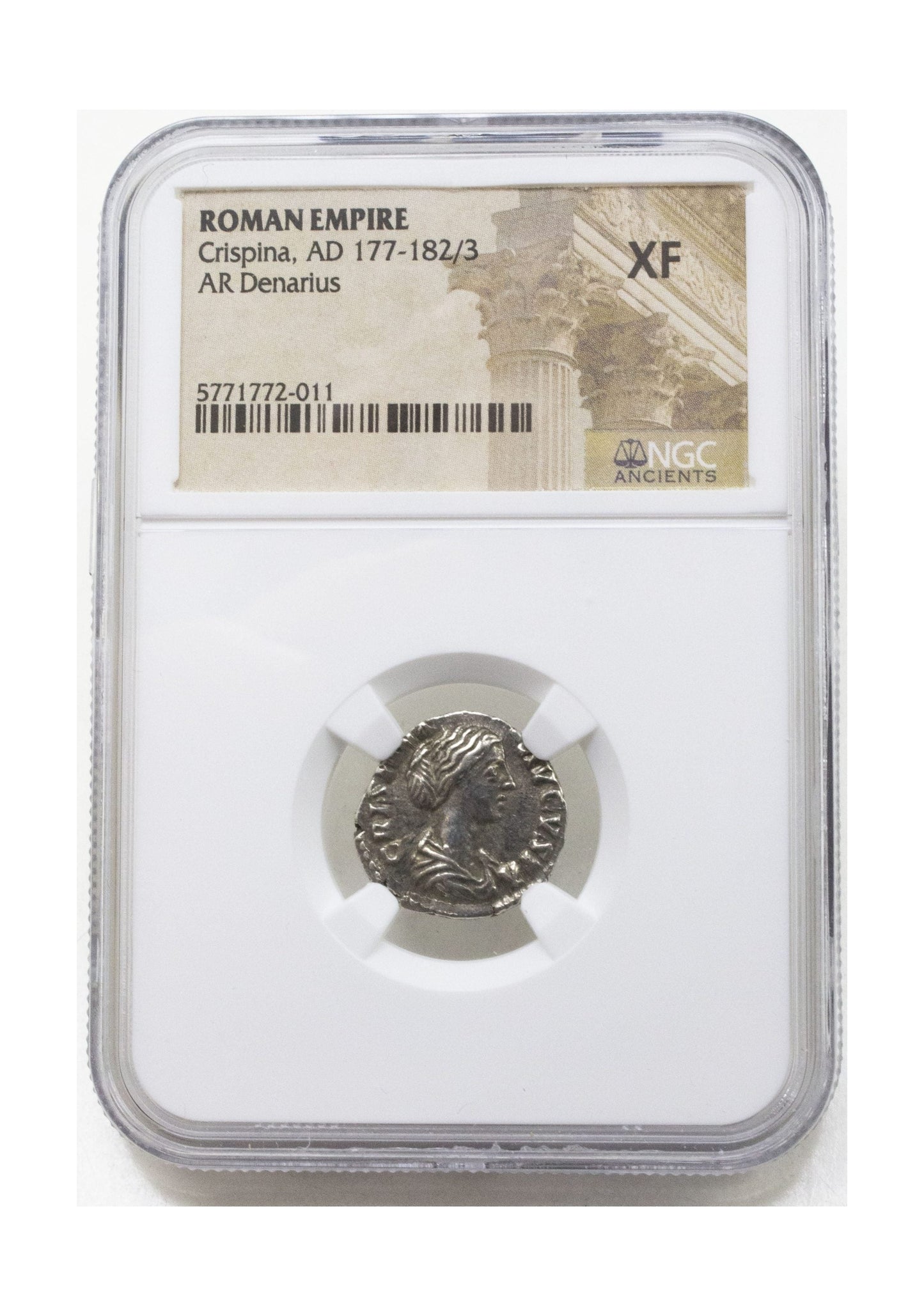 Crispina Roman AR Denarius (AD 178-182) NGC