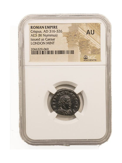 Crispus Roman AE3 (AD 304-326) NGC – London Mint