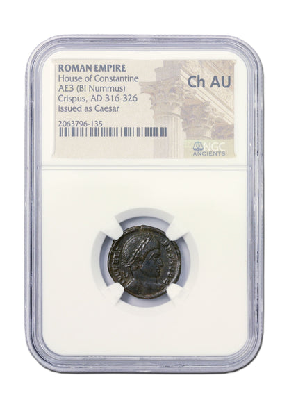 Crispus Roman AE (AD 304-326) NGC